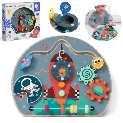 CLASSIC WORLD Tablica Manipulacyjna Wielofunkcyjna 6w1 Rakieta - zdjęcie 1