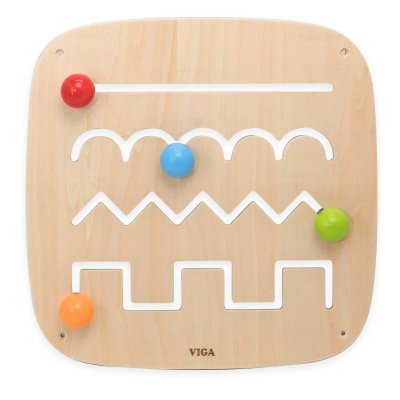 VIGA Drewniana Tablica Manipulacyjna Sensoryczna Labirynt - zdjęcie 4
