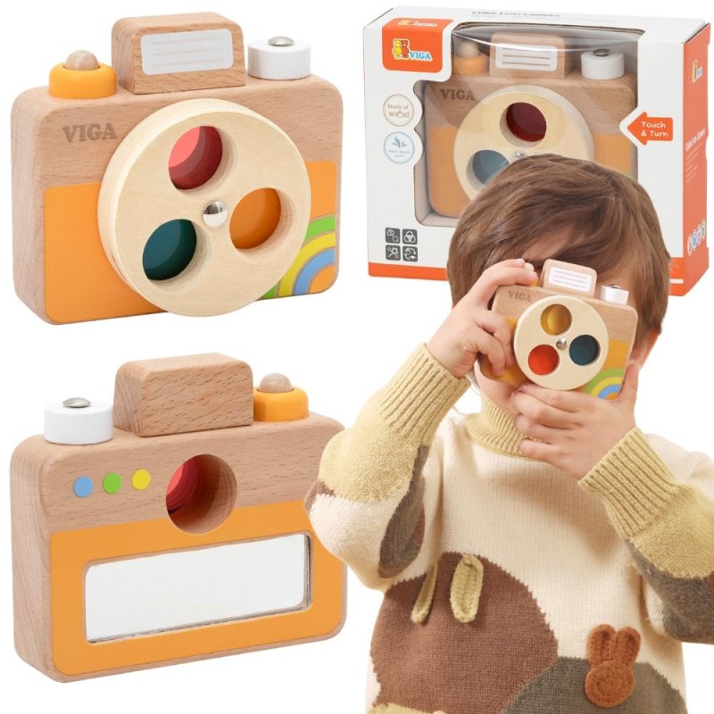 VIGA Drewniany Aparat Fotograficzny -Kolory i Dźwięk - zdjęcie 1
