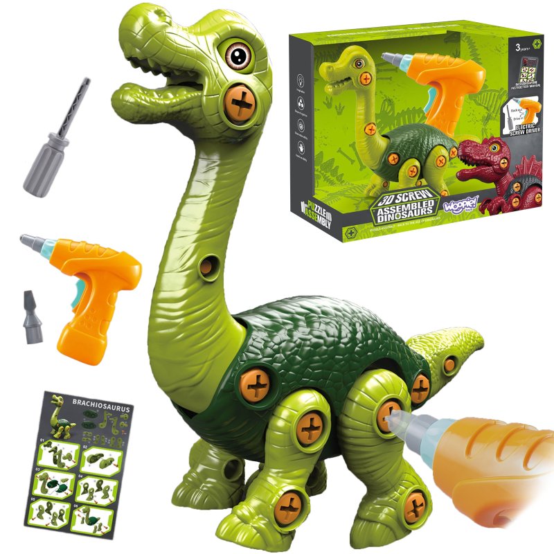 WOOPIE Dinozaur do Skręcania Zestaw Konstrukcyjny + Wiertarka 31 el. - zdjęcie 1