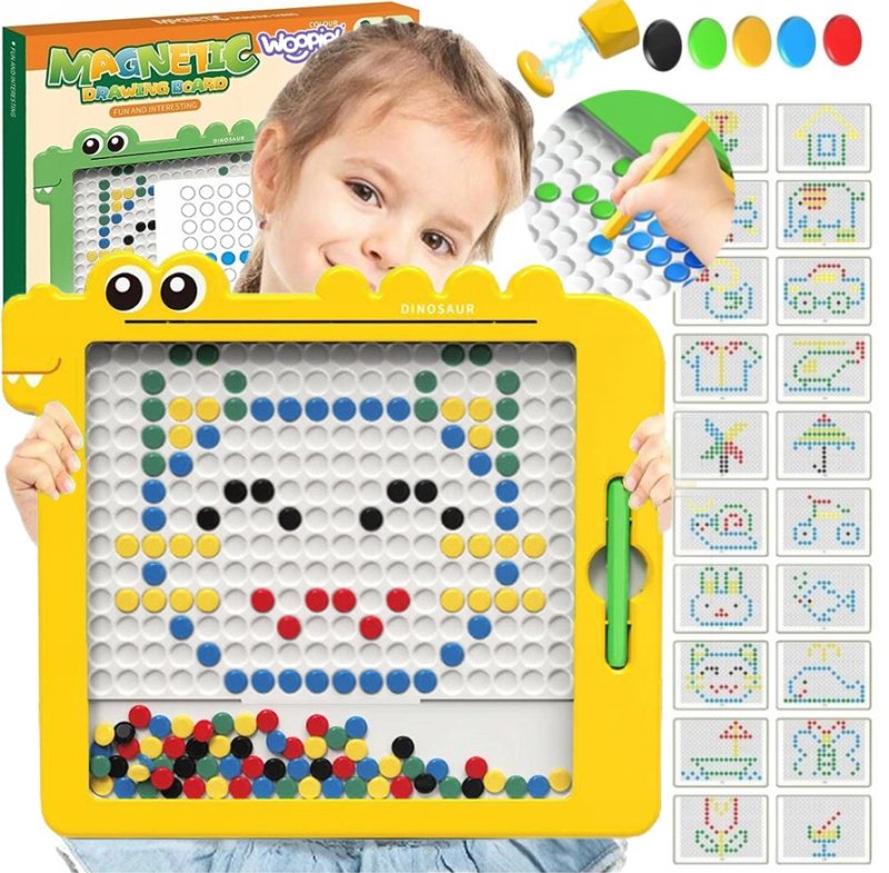WOOPIE Tablica Magnetyczna dla Dzieci Montessori MagPad Dinozaur - zdjęcie 1