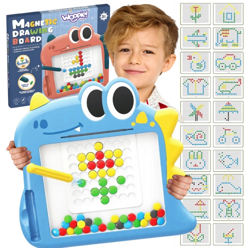 WOOPIE Tablica Magnetyczna dla Dzieci Montessori MagPad Dinozaur - zdjęcie 1