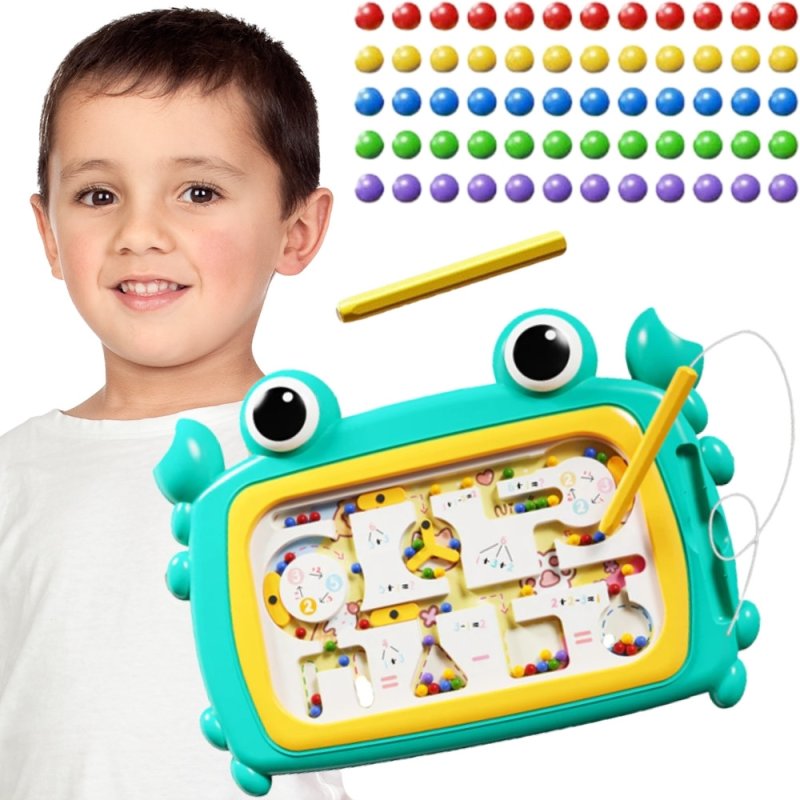 WOOPIE Tablica Magnetyczna Montessori Labirynt Krab Turkusowa - zdjęcie 1