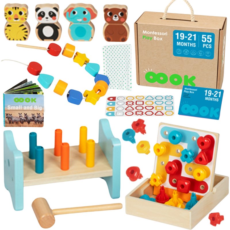 TOOKY TOY Box Pudełko XXL Montessori Edukacyjne 7w1 Sensoryczne 19-21 Mies. - zdjęcie 1