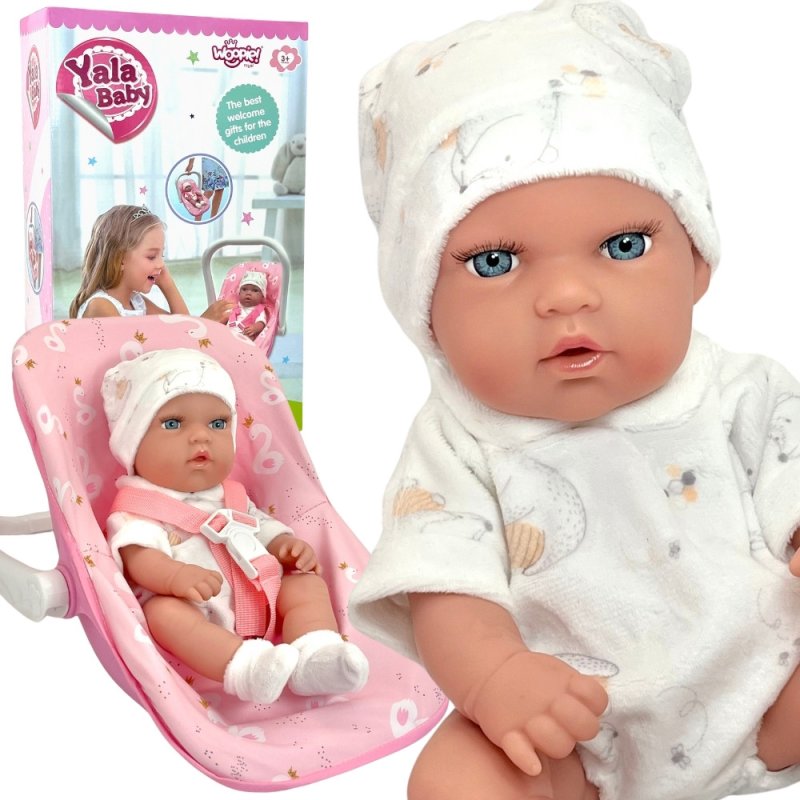 WOOPIE ROYAL Zestaw Lalka Bobas 30,5 cm + Nosidełko Różowe - zdjęcie 1