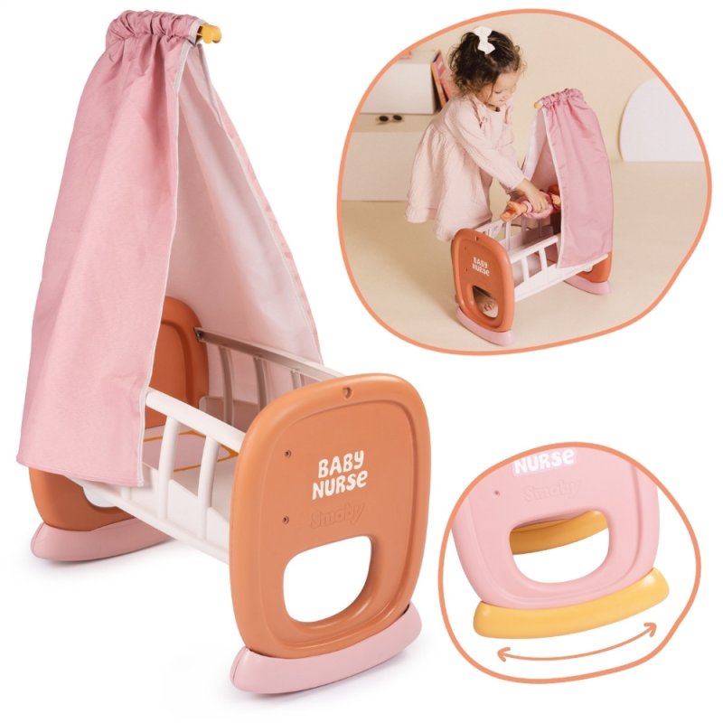 Smoby Baby Nurse Kołyska z Baldachimem - zdjęcie 1