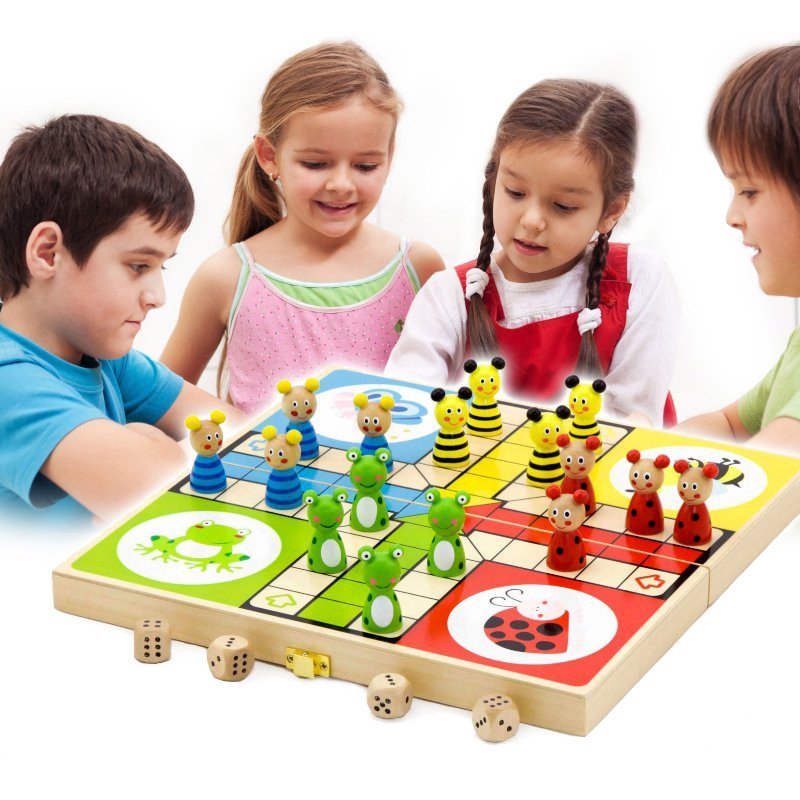 VIGA Drewniana gra Ludo Chińczyk - zdjęcie 1