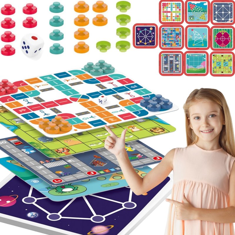 WOOPIE Zestaw Gier Planszowych Logicznych 10w1 - zdjęcie 1