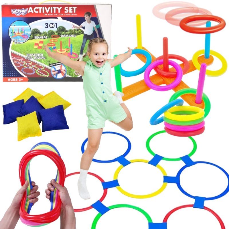 WOOPIE Zestaw 3w1 Serso Gra w Klasy Cornhole Rzut do Celu Woreczkami - zdjęcie 1