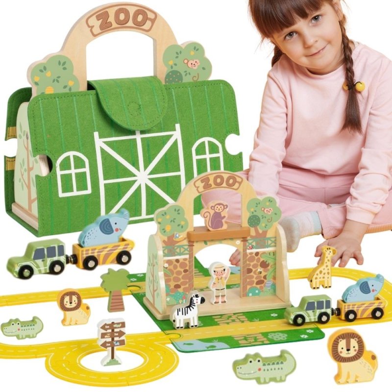 TOOKY TOY Zestaw Mini ZOO Przenośny Zestaw Torba Zwierzęta - zdjęcie 1
