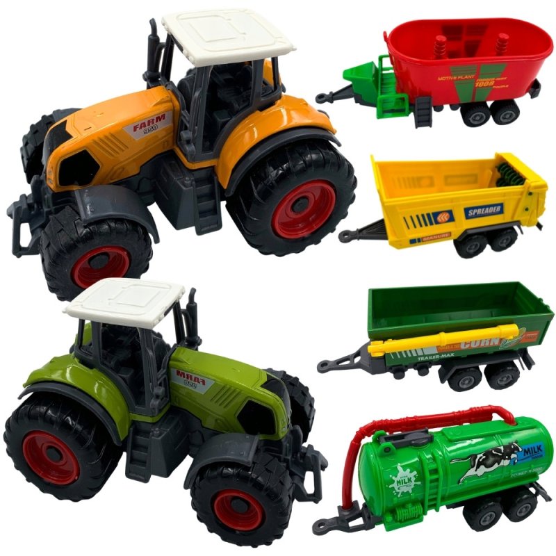 WOOPIE Zestaw Mini Farmera Traktory z Przyczepami - zdjęcie 1