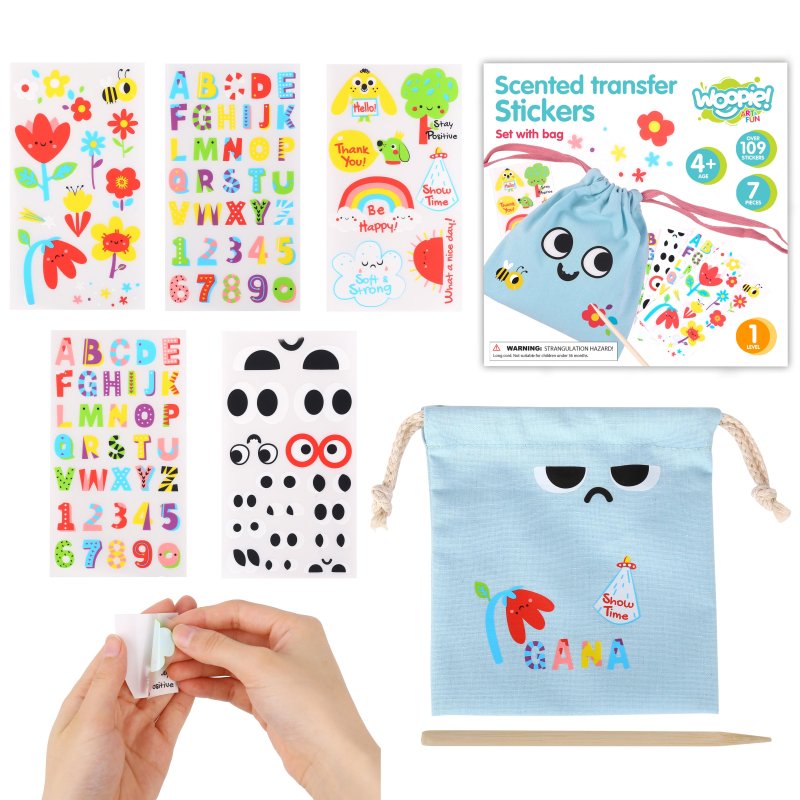 WOOPIE ART&FUN Zestaw Kreatywny Zrób Torebkę Dekorowanie Woreczka Imię Dziecka DIY - zdjęcie 1
