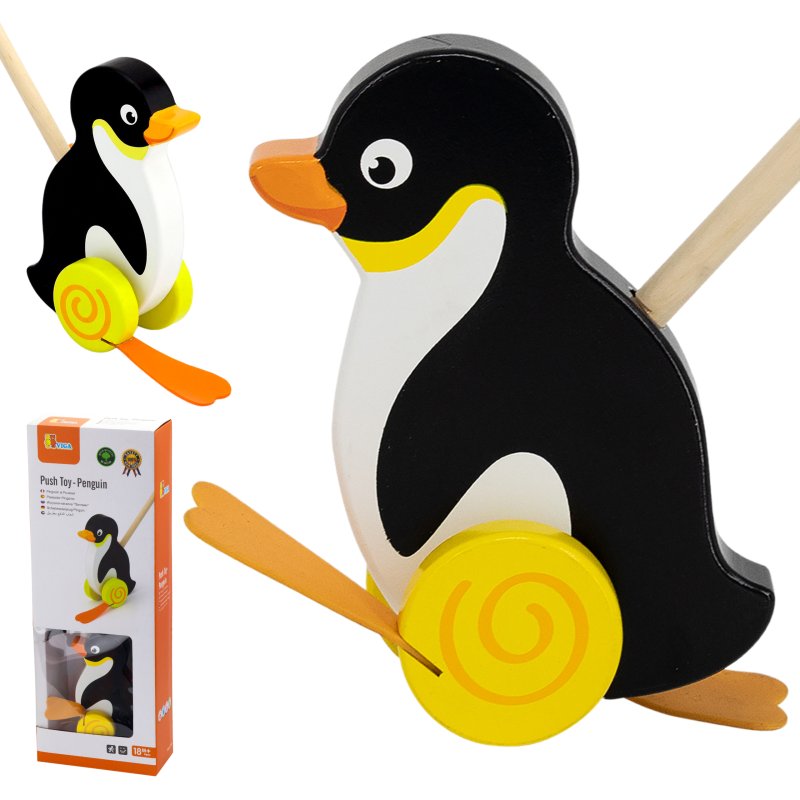 Viga Toys Drewniany Pchacz Pingwin - zdjęcie 1