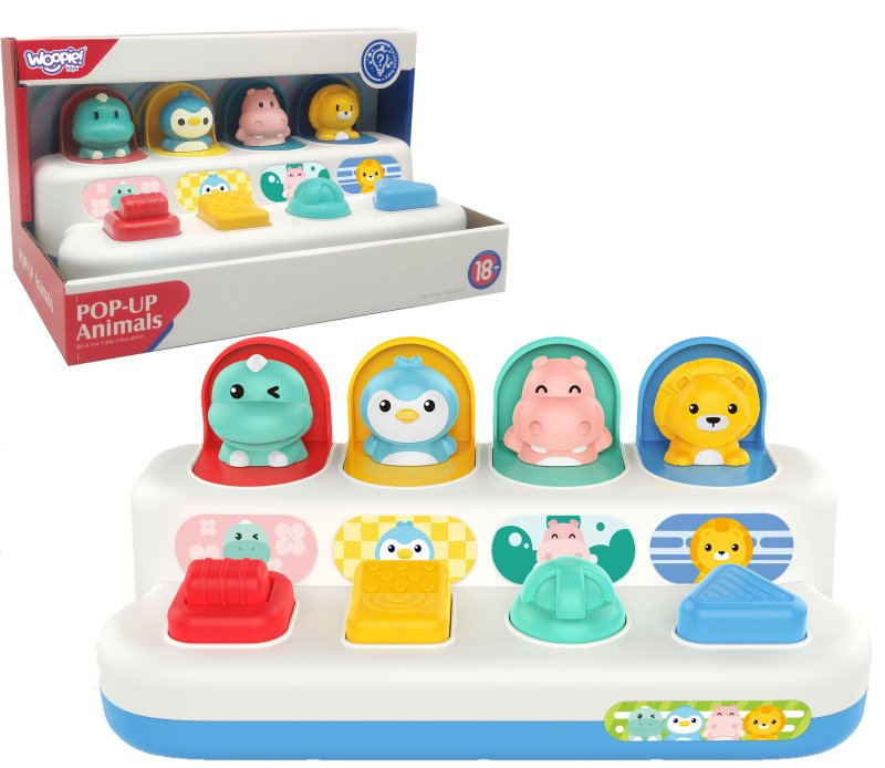 WOOPIE BABY Zabawka Edukacyjna Wyskakujące Zwierzątka POP-UP - zdjęcie 1