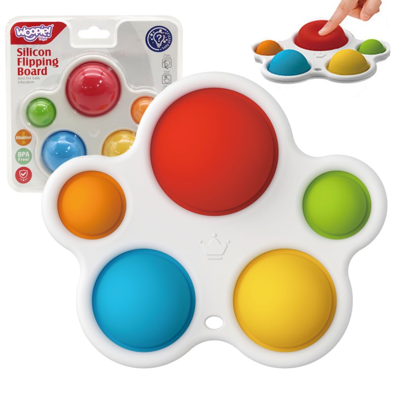 WOOPIE BABY Zabawka Sensoryczna Gryzak Antystresowy  POP IT Montessori - zdjęcie 1