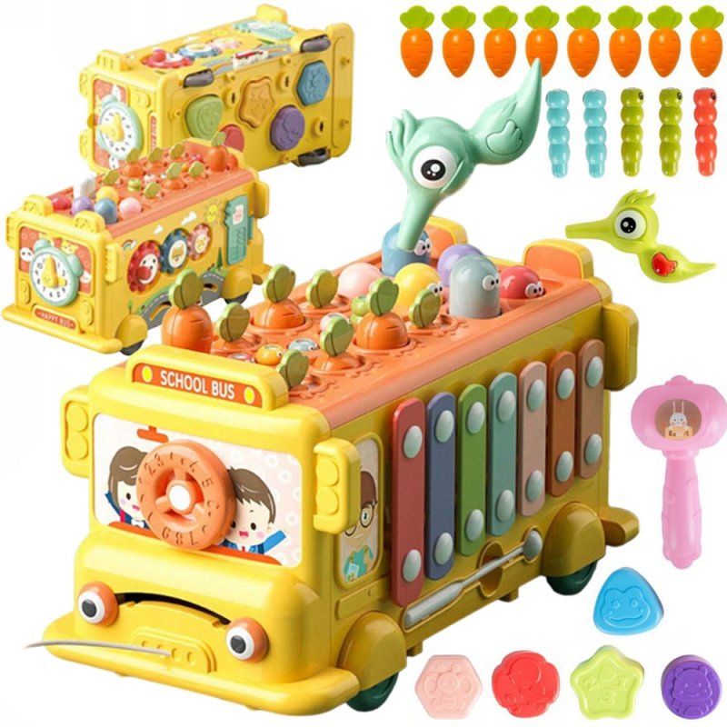 WOOPIE BABY Interaktywny Autobus Montessori Edukacyjny 6w1 Młoteczek Cymbałki +18 m - zdjęcie 1