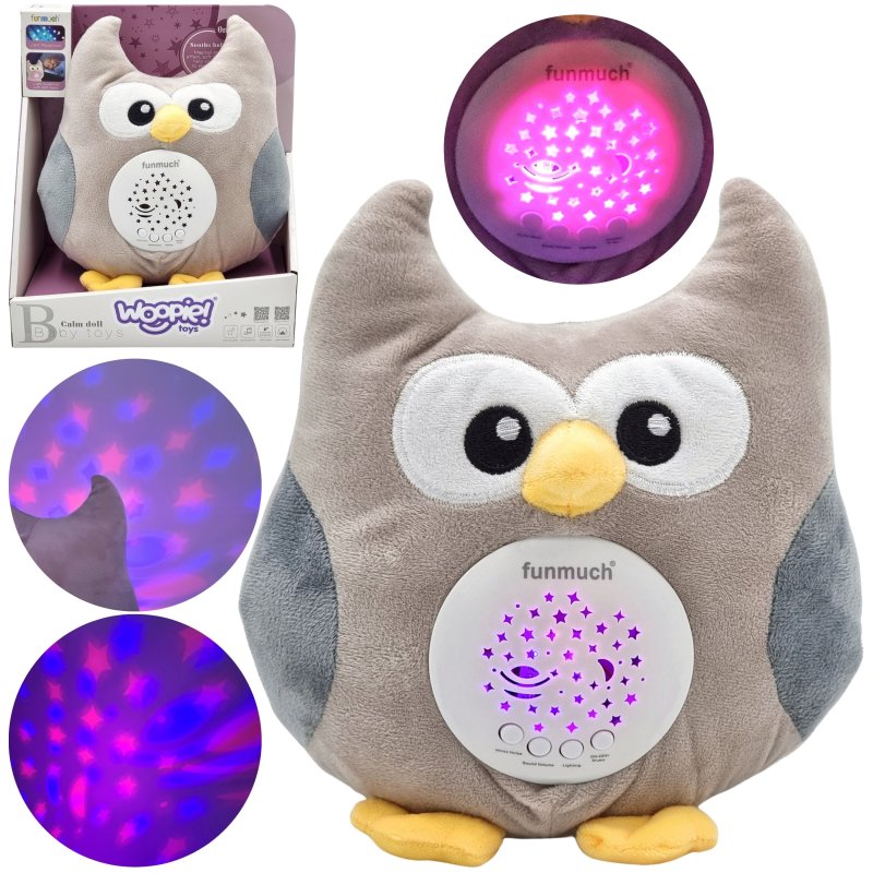 WOOPIE BABY Przytulanka Usypiacz Projektor 2w1 Sówka - 10 Kołysanek - zdjęcie 1