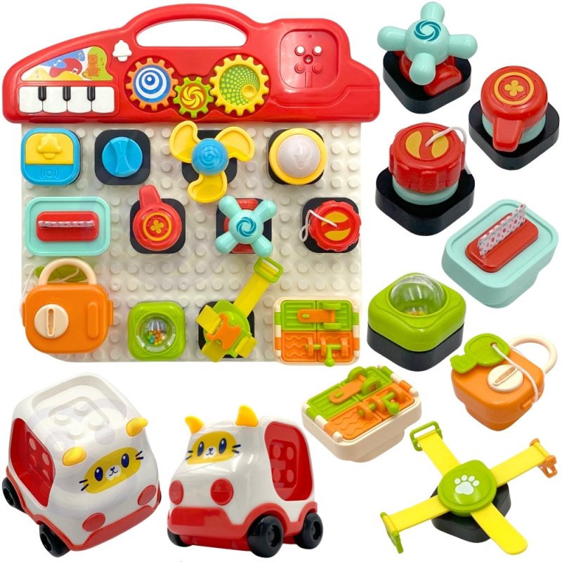 WOOPIE BABY Montessori Tablica Manipulacyjna Kolorowy Panel Aktywności - zdjęcie 1