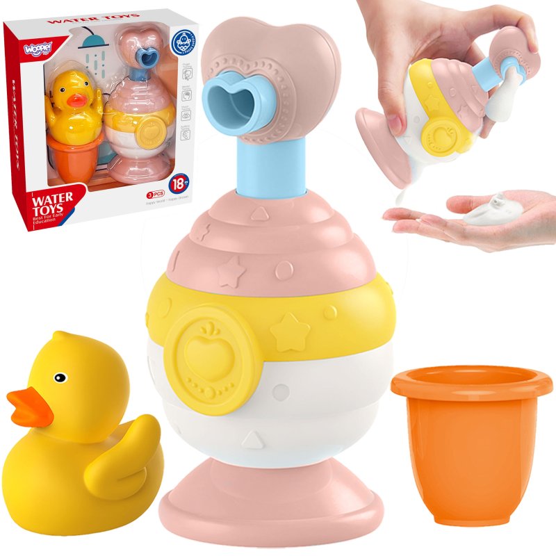WOOPIE BABY Zabawki do Kąpieli Kubeczek + Kaczuszka + Dozownik Mydła Zestaw - zdjęcie 1