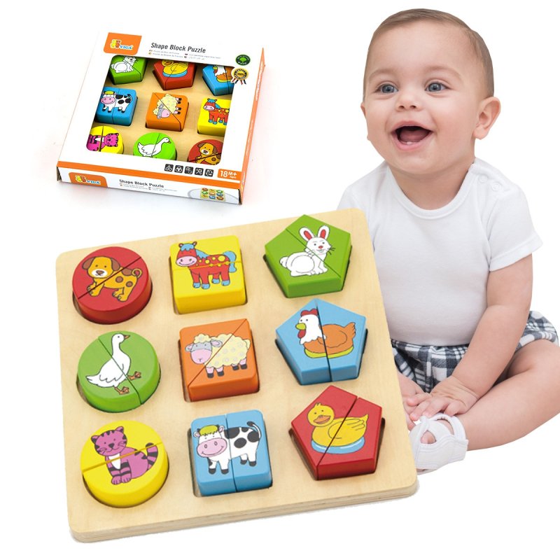 VIGA Puzzle Edukacyjne Drewniane Zwierzęta - zdjęcie 1