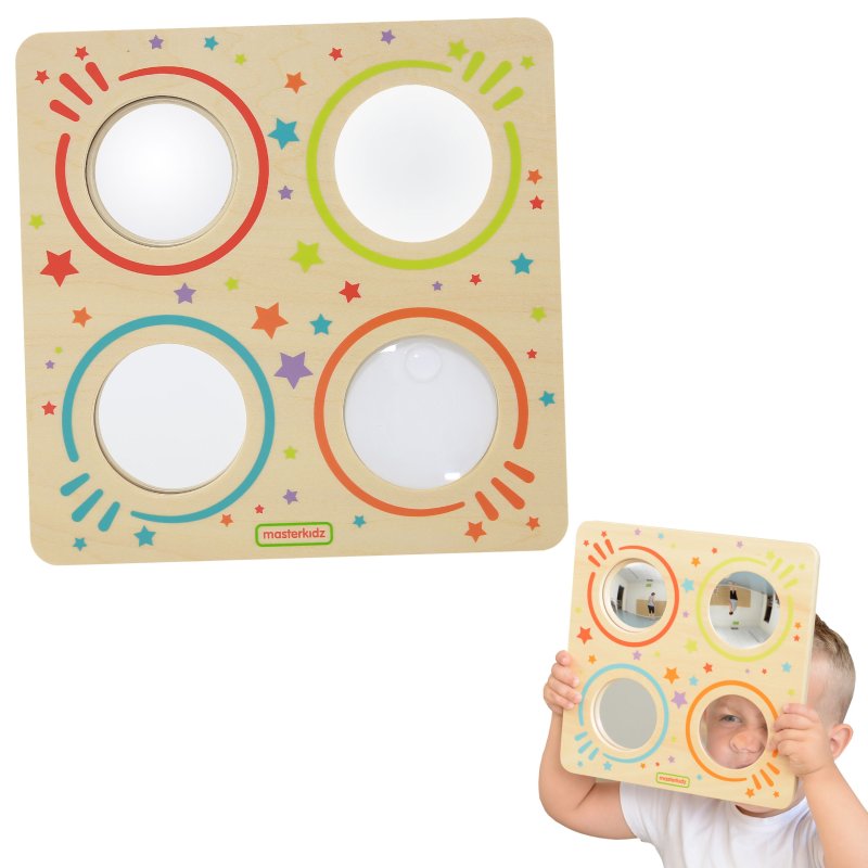 MASTERKIDZ Sensoryczna Tablica Lustra I Soczewki Zakrzywienia Obrazu Montessori - zdjęcie 1