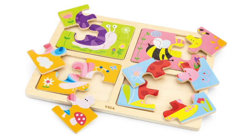 VIGA Drewniane Puzzle Owady 4w1 - zdjęcie 2