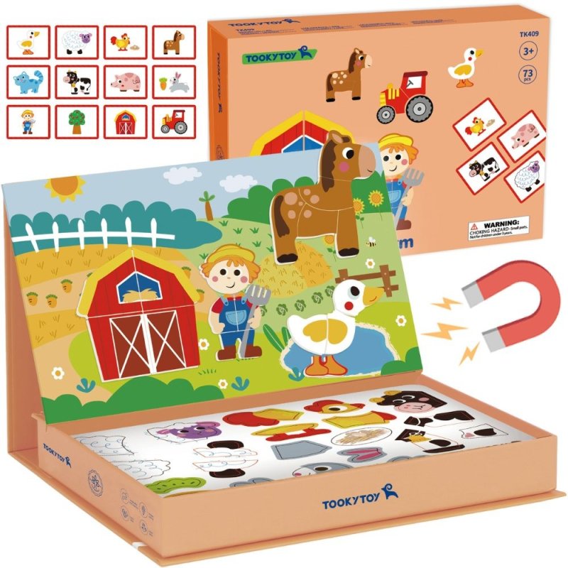 TOOKY TOY Układanka Magnetyczna Farma Puzzle - zdjęcie 1