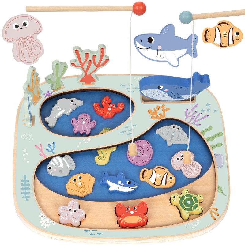 TOOKY TOY Złowić Rybkę Gra Zręcznościowa Układanka Montessori - zdjęcie 1