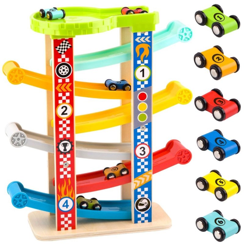 TOOKY TOY Kolorowa  Zjeżdżalnia Tor Dla Samochodów - zdjęcie 1