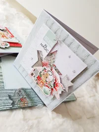 Kartka świąteczna bożonarodzeniowa gwiazdka shaker card - zdjęcie 3