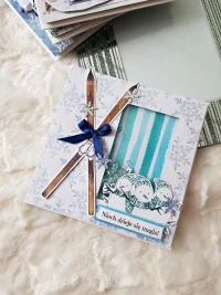 Kartka świąteczna - bałwanki, shaker card - zdjęcie 3