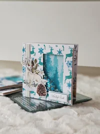 Kartka świąteczna renifer shaker card - zdjęcie 1