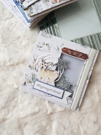 Kartka świąteczna jelonek, shaker card - zdjęcie 3