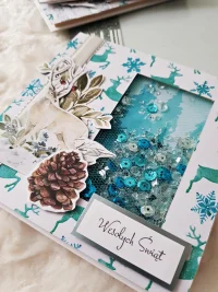 Kartka świąteczna renifer shaker card - zdjęcie 4