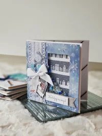 Kartka świąteczna sweterek, shaker card - zdjęcie 1