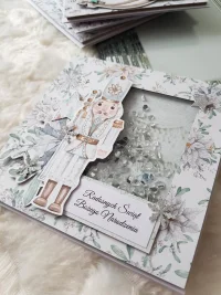 Kartka świąteczna - dziadek do orzechów, shaker card - zdjęcie 4