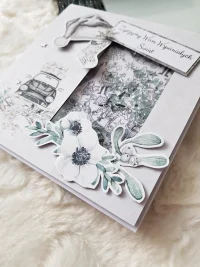 Kartka świąteczna zimowa - samochód  shaker card - zdjęcie 4