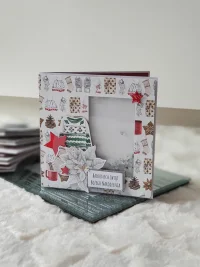 Kartka świąteczna - sweterek, poisencja, shaker card - zdjęcie 1