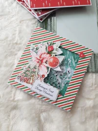 Kartka świąteczna poisencja, shaker card - zdjęcie 3