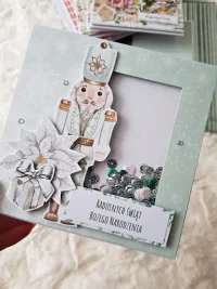 Kartka świąteczna - dziadek do orzechów shaker card - zdjęcie 4