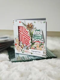 Kartka świąteczna - sweterek shaker card - zdjęcie 1