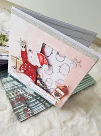 Kartka bożonarodzeniowa miś - shaker card - zdjęcie 2
