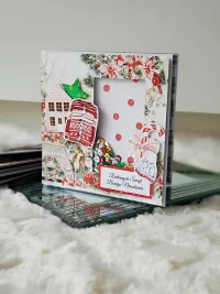 Kartka bożonarodzeniowa- shaker card - zdjęcie 1