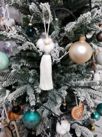Zawieszka chwost makrama na choinkę - komplet 5 szt - zdjęcie 3