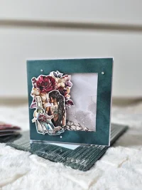 Kartka urodzinowa na osiemnastkę dla dziewczyny turkus shaker card - zdjęcie 1