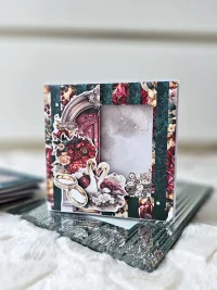 Kartka ślubna łabędzie shaker card - zdjęcie 1