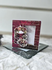Kartka ślubna rocznicę huśtawka burgund shaker card - zdjęcie 1