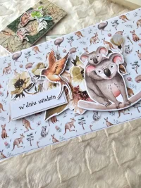 Kartka urodzinowa DL - safari koala - zdjęcie 3