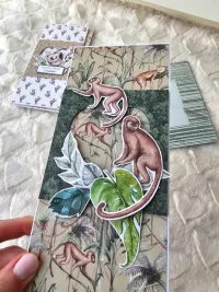 Kartka urodzinowa DL - safari Bali małpki - zdjęcie 3