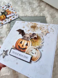 Kartka urodzinowa na roczek nietoperz - zdjęcie 3